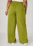 Ribbed Paneled Wide Leg Pants