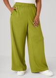 Ribbed Paneled Wide Leg Pants