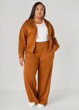 Ribbed Panel Wide Leg Pants