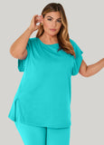 Ashley Sport Cotton Cutout Tunic Tee