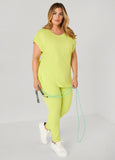 Ashley Sport Cotton Cutout Tunic Tee