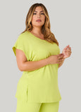 Ashley Sport Cotton Cutout Tunic Tee