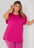 Ashley Sport Cotton Cutout Tunic Tee