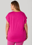 Ashley Sport Cotton Cutout Tunic Tee