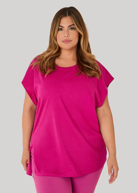 Ashley Sport Cotton Cutout Tunic Tee