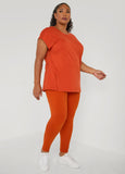 Ashley Sport Cotton Cutout Tunic Tee