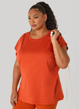 Ashley Sport Cotton Cutout Tunic Tee