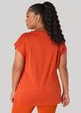 Ashley Sport Cotton Cutout Tunic Tee
