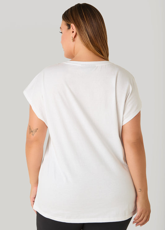 Ashley Sport Cutout Cotton Tunic Tee