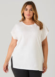 Ashley Sport Cutout Cotton Tunic Tee