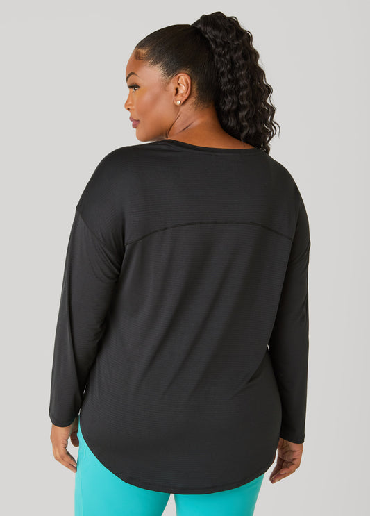 Ashley Sport Mesh Long Sleeve Tee