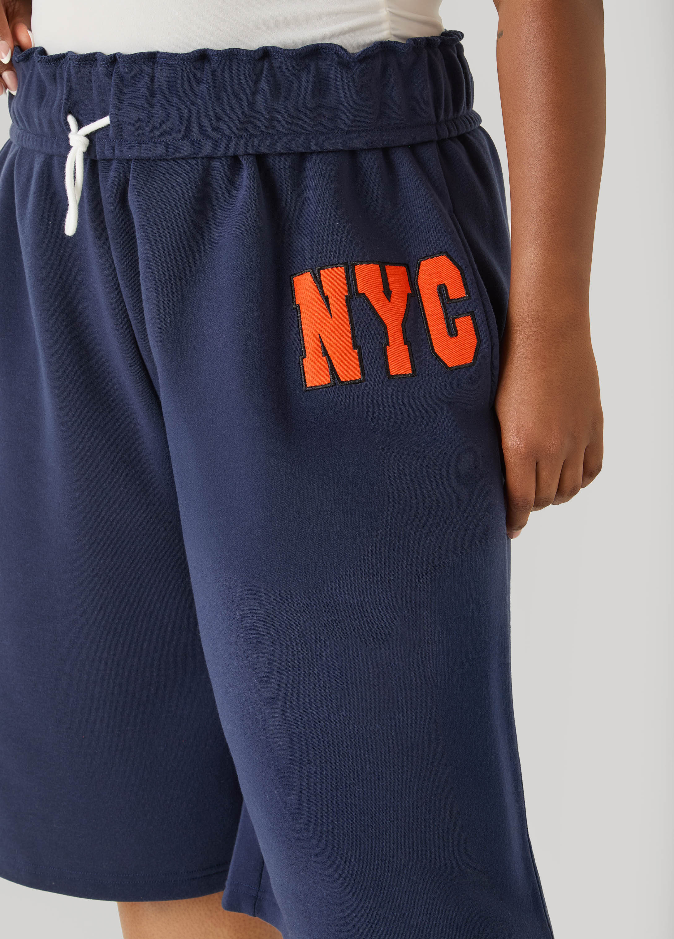 Foldover Drawstring Shorts