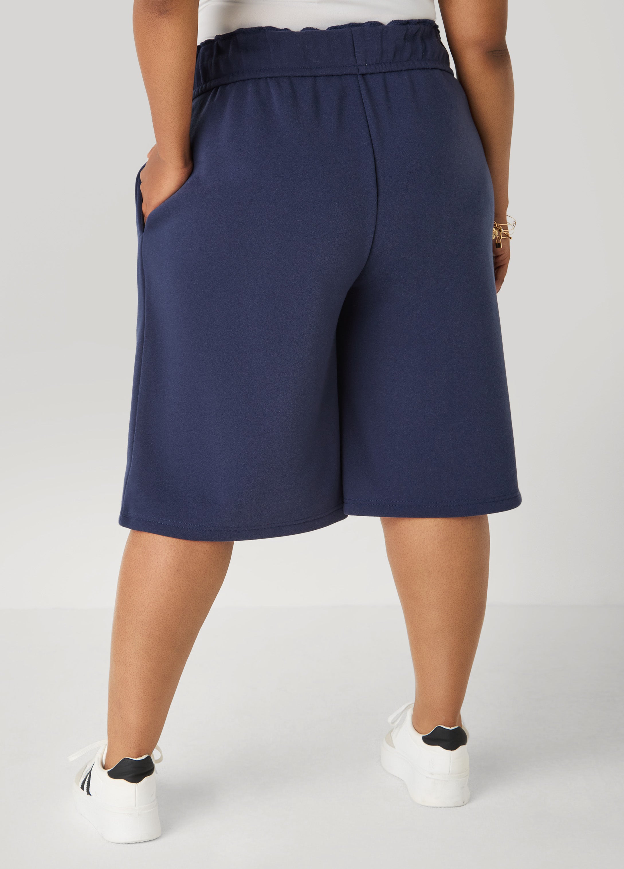 Foldover Drawstring Shorts