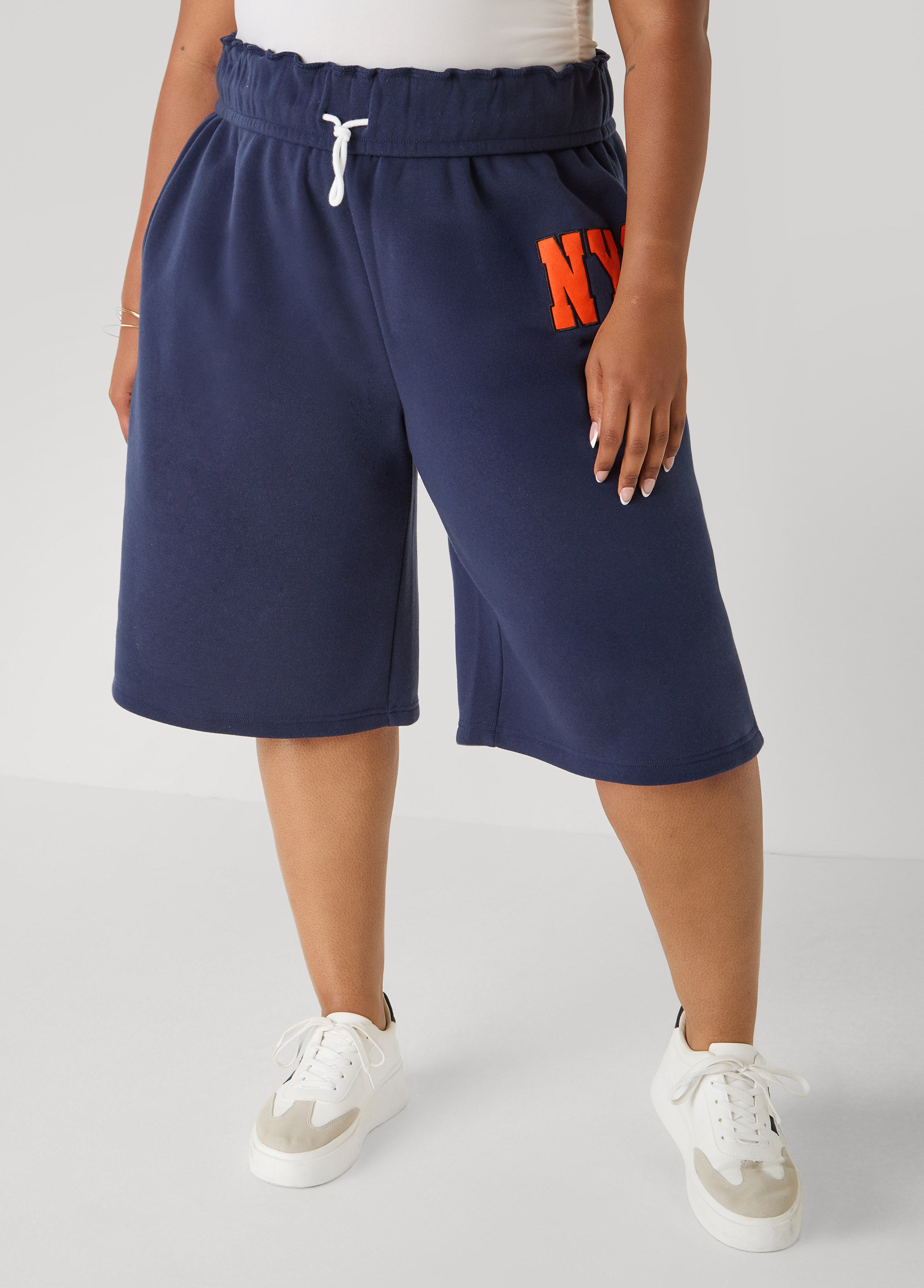 Foldover Drawstring Shorts