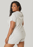 Jacquard Zip Front Hoodie