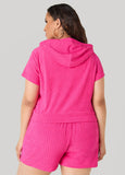 Jacquard Zip Front Hoodie