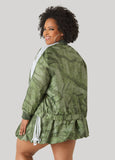 Camo Print Zip Front Jacket