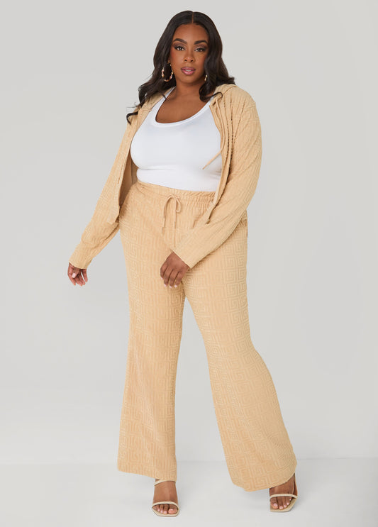 Greek Key Wide Leg Pants