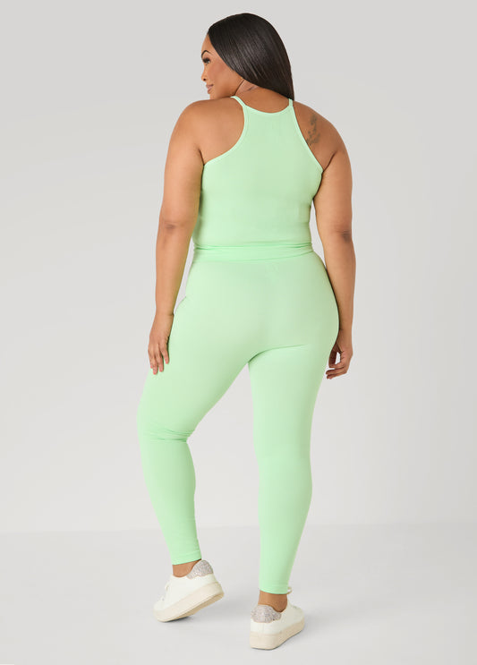 Ribbed Tank And Leggings Set