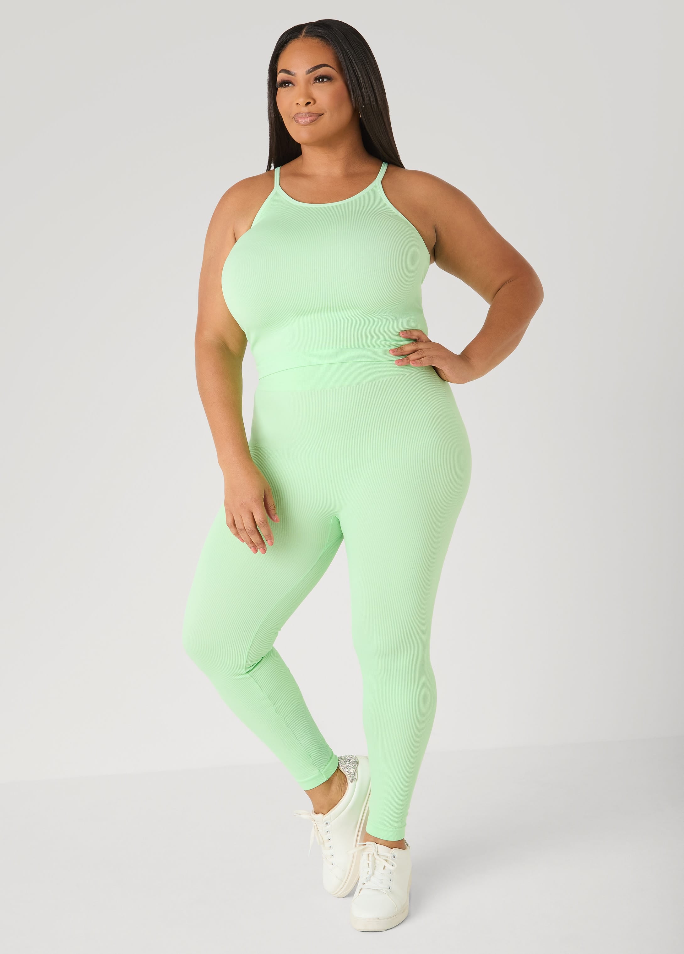 Ribbed Tank And Leggings Set – Ashley Stewart