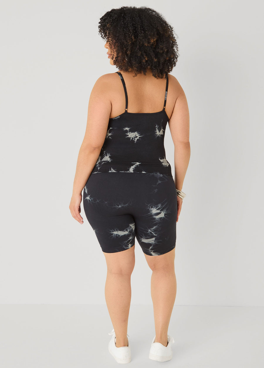 Tie Dyed Tank And Biker Shorts Set