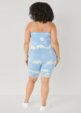 Tie Dyed Tank And Biker Shorts Set