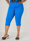 Cuffed Denim Capris