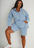 Hooded Denim Pullover