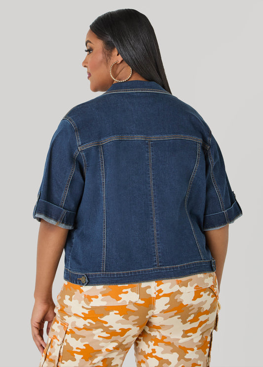 Cuffed Denim Jacket