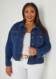 Plus Size Classic Denim Jacket