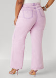 Stonewash High Rise Wide Leg Jeans