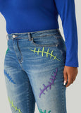 Embroidered Skinny Jeans