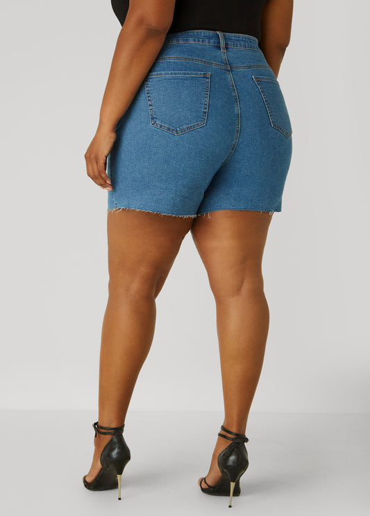 Bandana Print Denim Shorts