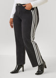 Striped Straight Leg Jeans