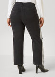 Striped Straight Leg Jeans