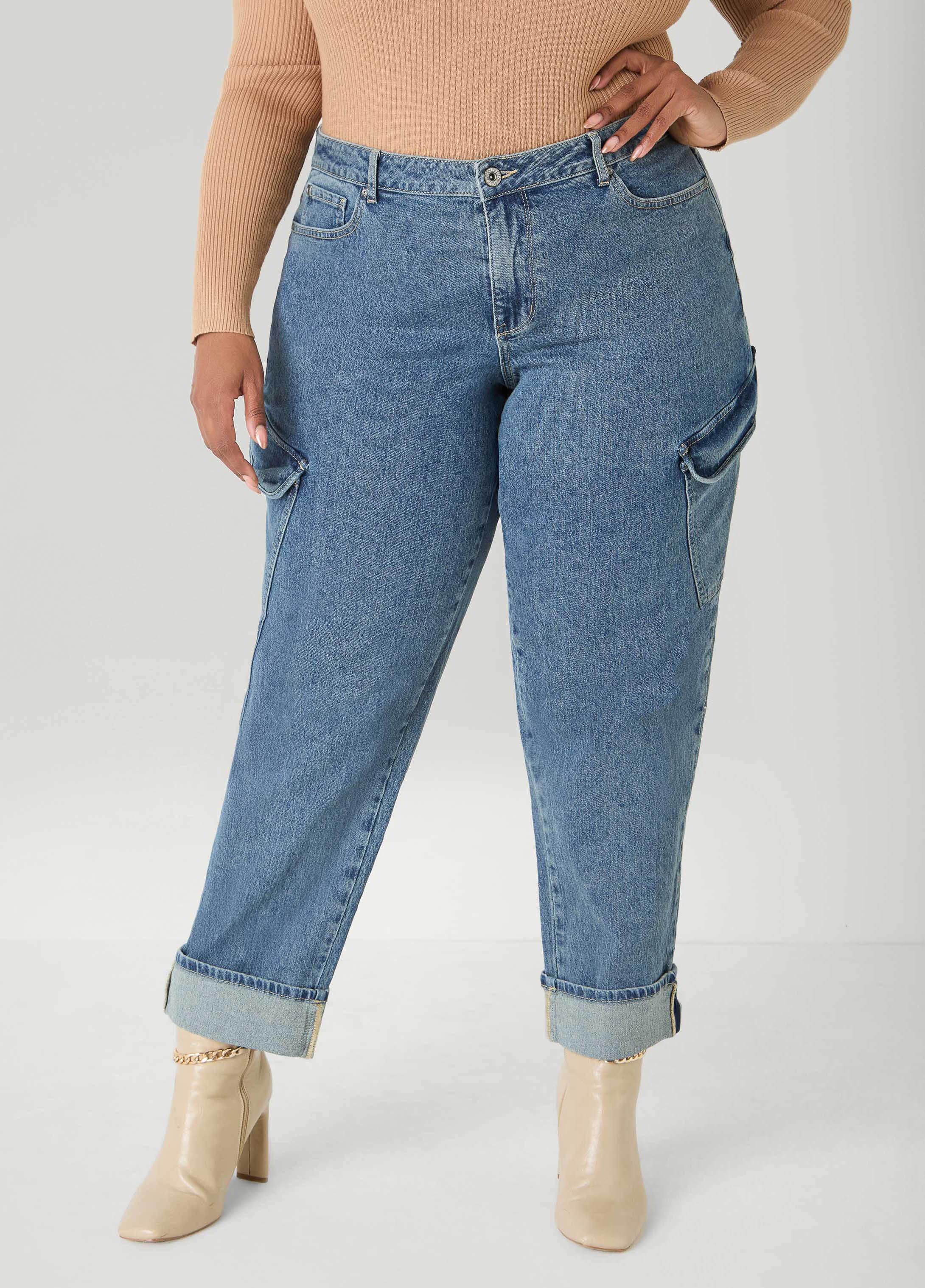 Cuffed Barrel Jeans