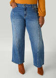 Seamed Wide Leg Jeans