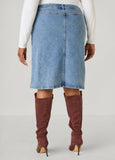 Patchwork Denim Skirt