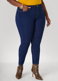 Gathered Skinny Jeans