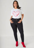 Pintucked Skinny Jeans
