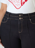 Pintucked Skinny Jeans