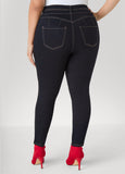 Pintucked Skinny Jeans