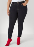 Pintucked Skinny Jeans