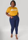 Pintucked Skinny Jeans