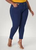 Pintucked Skinny Jeans