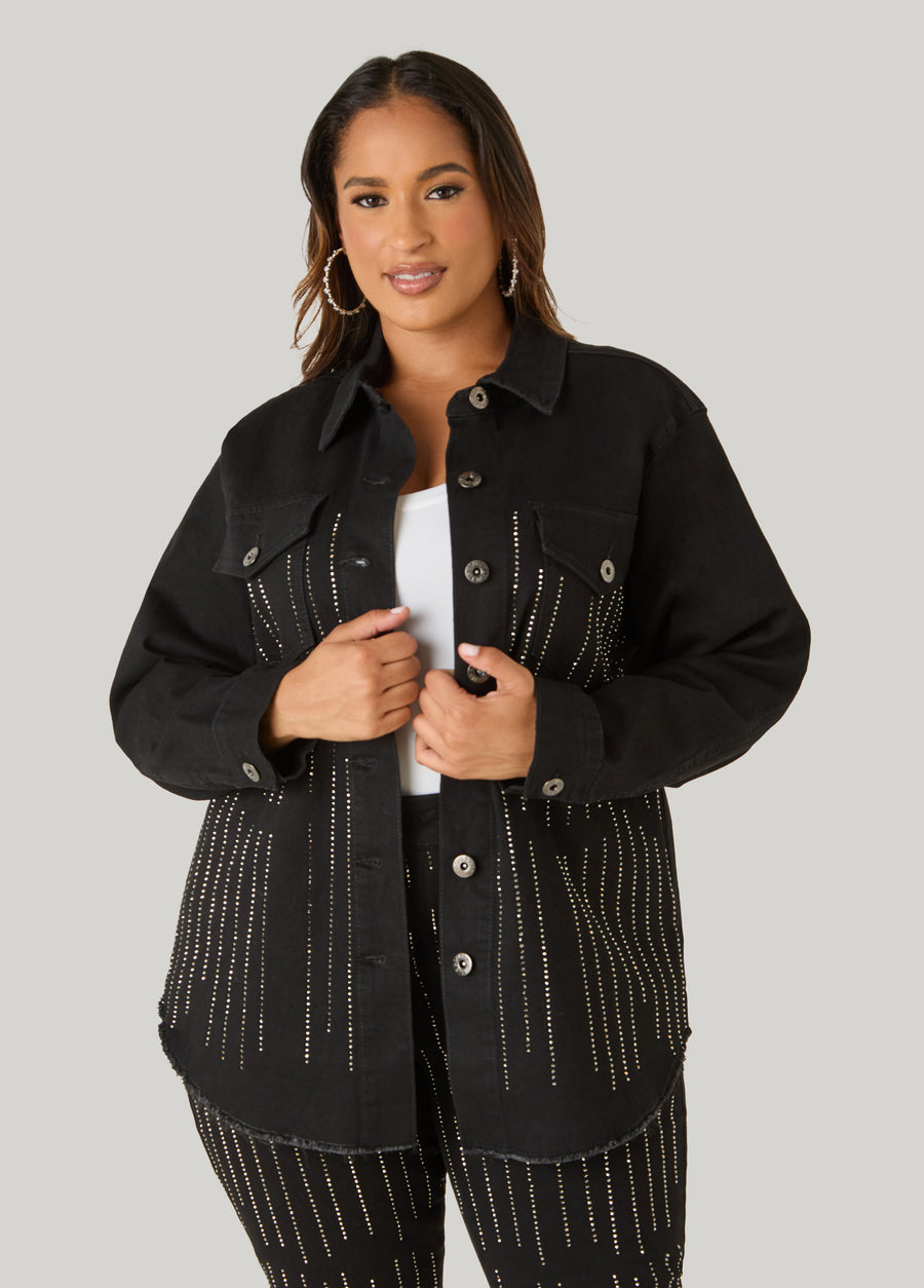 Crystal Denim Shacket