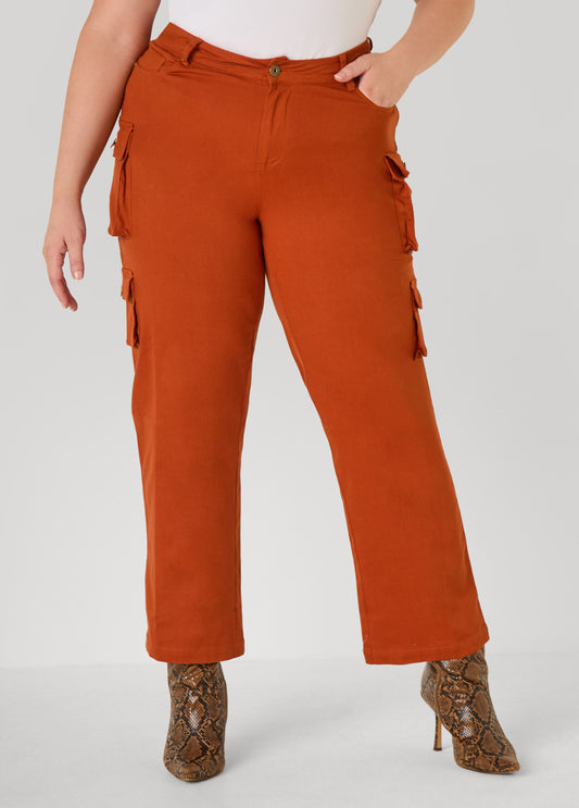 Straight Leg Cargo Jeans
