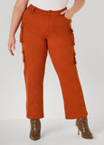 Straight Leg Cargo Jeans