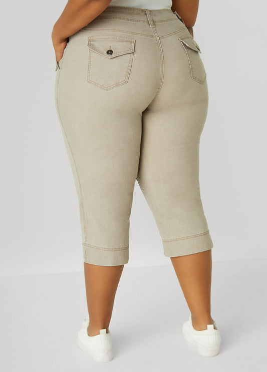 Seam Detailed Denim Capris