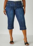Seam Detailed Denim Capris